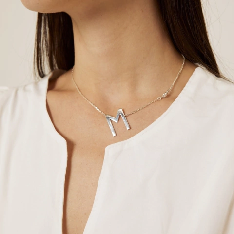 Collar Inicial Maxi con Cubic - comprar online