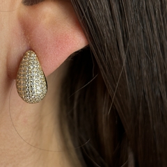 Aros Gotas con Cubics - comprar online
