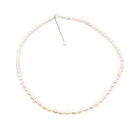 Collar perlas de río natural