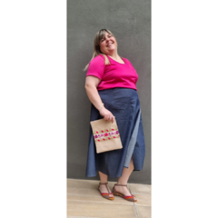 Sandalia Tulipán Visón/Fucsia/Naranja - comprar online