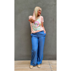 Remera estampa Rolling Stone Durazno - ALADA