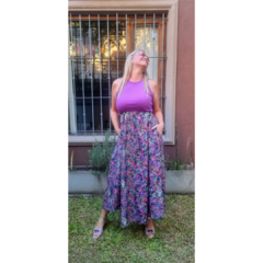 Imagen de Vestido largo liberty azul, morley púrpura