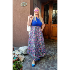 Imagen de Vestido largo liberty azul, morley azul francia