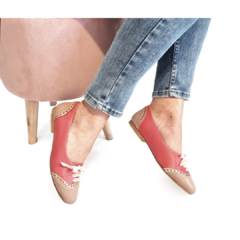 Ballerina acordonada Agrado Coral - tienda online