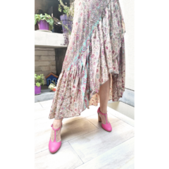 Guillermina Chicas del Cable taco alto Fucsia
