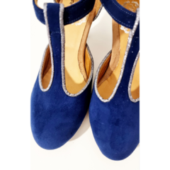 Guillermina chicas del cable taco bajo Azul - comprar online