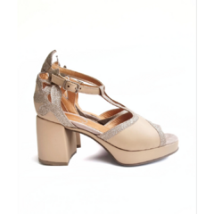Sandalia antideslizante Hiedra Nude/Oro