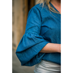Camisa manga regulable denim media estación - comprar online