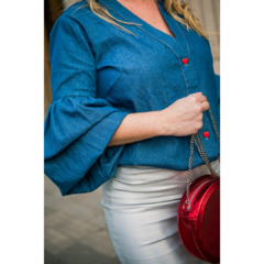 Camisa manga regulable denim media estación
