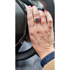 Anillo espiga multicolor - tienda online