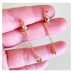 Aros strass y estrellas colgantes - comprar online