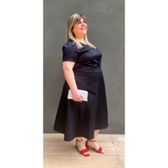 Falda cruzada jean negro - ALADA