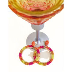 Aros tropicales canutillos bordados Cuba - comprar online