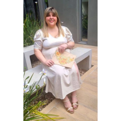 Falda lino italiano natural - ALADA