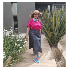 Remera de seda fucsia - ALADA