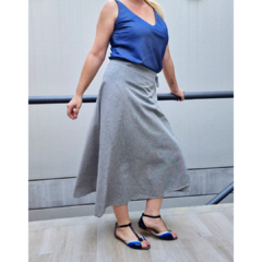 Musculosa al bies denim azul - tienda online
