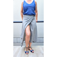 Musculosa al bies denim azul - tienda online