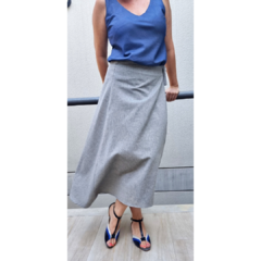 Musculosa al bies denim azul