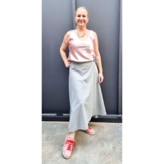 Musculosa satén rosa - tienda online