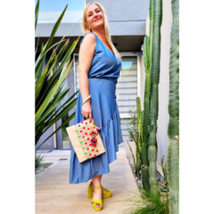 Musculosa al bies denim azul - tienda online