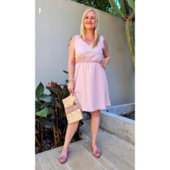 Vestido plumetí rosa escote V Hada - tienda online