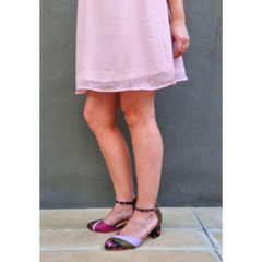 Imagen de Vestido plumetí rosa escote V Hada