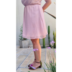 Vestido plumetí rosa escote V Hada