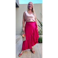 Sandalia Tulipán Visón/Fucsia/Naranja