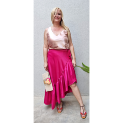 Musculosa satén rosa - ALADA