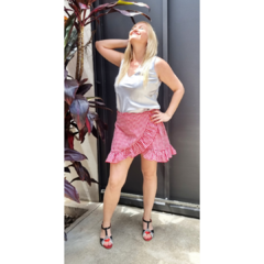 Musculosa satén Plata - comprar online