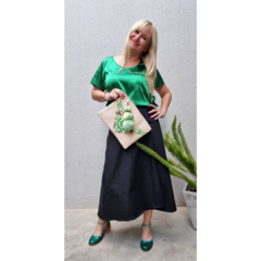 Imagen de Falda cruzada jean negro