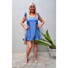 Vestido jean suelto volados en internet