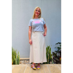 Falda lino italiano natural - comprar online