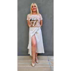 Guillermina escotada Mary Jane Nude - tienda online