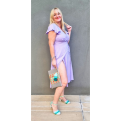 Vestido lino lurex elastizado Chicas del Cable lila en internet
