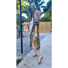 Kimono gasa traslúcida camuflado - comprar online