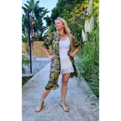 Kimono gasa traslúcida camuflado