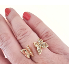 Anillo abierto Mariposas