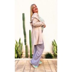 Pantalón lanilla wide leg lila melange - ALADA