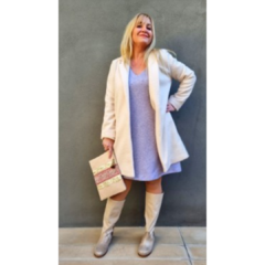Sobre folk tul bordado natural - tienda online