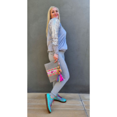 Pantalón legging tejido trenzas chupín - tienda online