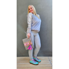 Pantalón legging tejido trenzas chupín - comprar online