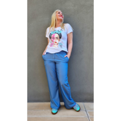 Imagen de Pantalón denim camisero cintura elastizada