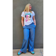 Pantalón denim camisero cintura elastizada en internet