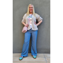 Pantalón denim camisero cintura elastizada - ALADA