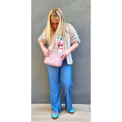 Pantalón denim camisero cintura elastizada