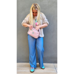 Pantalón denim camisero cintura elastizada - tienda online