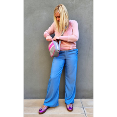 Pantalón denim camisero cintura elastizada - tienda online