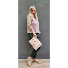 Zapatilla Urbana Glitter beige - comprar online