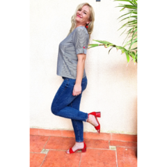 Remera marinera negro y blanco♥️